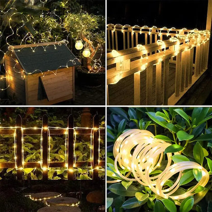 PROMO:Luz Led Manguerita Solar Navideña 10m